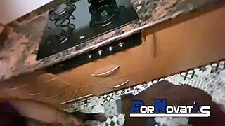 Pornovatas Spanish Mother Surprised by Huge Cock in Kitchen