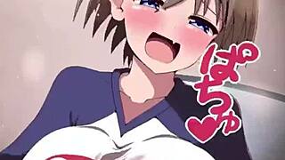 Uzaki chan gives fast sloppy titfuck with big tits. Her boobs make it intense.