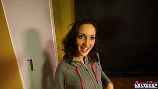 Skinny Coed Ryann Gives A Footjob And Gets Her Sweet Twat Fingered