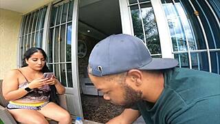 Haven't seen stepsister forever so why not squeeze her white booty in comfy lingerie?