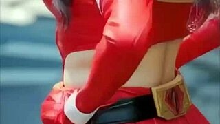 oh man, that female warrior's bikini costume just got totally destroyed in the fight!