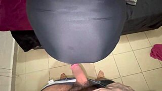 Big ass latina in miniskirt shows juicy wet vagina under skirt in pov