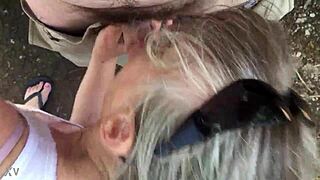 Friends mom gives deepthroat blowjob in the first intense encounter