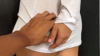 Teen tattooed stepsister enters room for hardcore fucking with big cock cumshot on face.