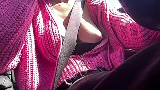 hey artemisia love why are you flashing those juicy big tits during this sexy italian milf car ride?