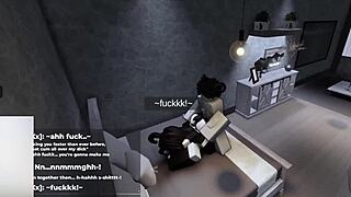 roblox bunny-girl with big ass and tits hops on cock for cute sexy filling up
