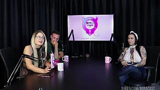 Hey, what's up with this compilation of Lexi Mallet on Bora Cast with Bruna Carlos in see-through red lingerie for outdoor cuckold fetish?