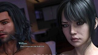 Where it all began with William getting blowjob from girlfriend Miru in anime hentai game!