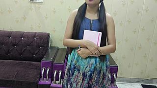 Saara seduces teacher for passing grades by showing off big ass and spreading asian pussy hole in rough hardcore close up