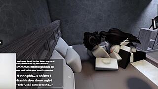 roblox bunny-girl with big ass and tits hops on cock for cute sexy filling up