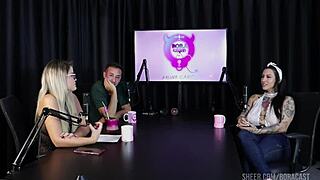 Hey, what's up with this compilation of Lexi Mallet on Bora Cast with Bruna Carlos in see-through red lingerie for outdoor cuckold fetish?