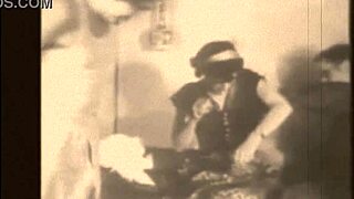 Vintage very old grannies felt horny in a mature threesome with hairy group action from retro times