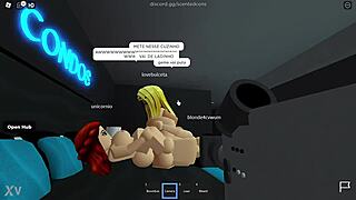 Watch these furry Roblox hotties dive into wild lesbian action!