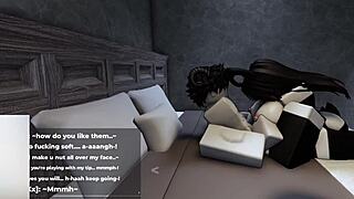 roblox bunny-girl with big ass and tits hops on cock for cute sexy filling up