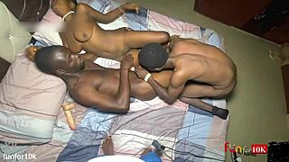 Young 18+ Skinny Wife Joins 3 Some in Bedroom with Homemade Group Fucking as First Time for Unhappy Girlfriend