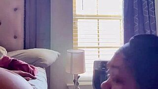 black guy craves intense sloppy blowjob with cum in mouth facial and ball licking from curvy ebony in wet orgasm