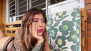 Employee from my farm watches me masturbate then I seduce him for outdoor fucking as Colombian boss