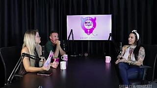 Hey, what's up with this compilation of Lexi Mallet on Bora Cast with Bruna Carlos in see-through red lingerie for outdoor cuckold fetish?