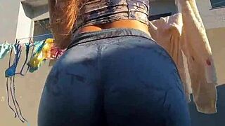 Cousin Teases In Tight Leggings