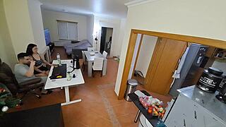 Seductive Maid In Flip Flops And Glasses With Pierced Nipples Big Ass Big Tits Gets Cowgirl Creampie Missionary Cumshot