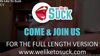 Amateur Blonde Sucks Cock With Teasing Lick And Handjob In Bedroom Close Up