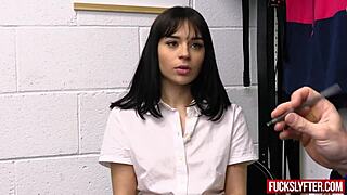 Hey, that repressed thief is shyly hiding a perfume bottle in the drawer during the quick encounter.