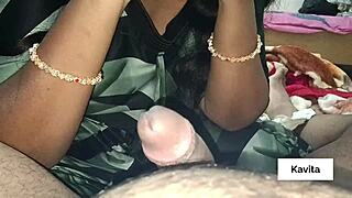 Desi Indian Kavita Bhabhi Couple Missionary Sex with Small Cock