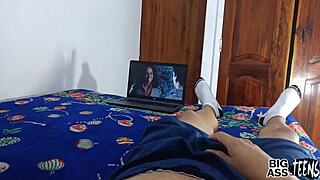 Latina teen amateur bends over for hardcore doggystyle assfucking and creampie in homemade anal