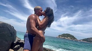 oh man i cant believe this 18 year old brazilian married chick is hookin up with her lover on barra da tijuca beach
