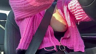 hey artemisia love why are you flashing those juicy big tits during this sexy italian milf car ride?