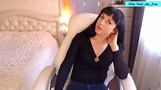 Helga Muah Aka Jessy Feels Intense Emotions During Chair Tease Strip Clit Caress And Fingering In Jeans