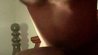 Laying on my stomach and letting him cum on my ass!