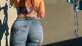 Cousin Teases In Tight Leggings