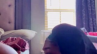 black guy craves intense sloppy blowjob with cum in mouth facial and ball licking from curvy ebony in wet orgasm