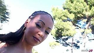 Brown Skin Ebony Teen 18+ Myah Monroe Overwhelmed By Massive Bukkake Facial From Big Black Cock Guys In Group Sex