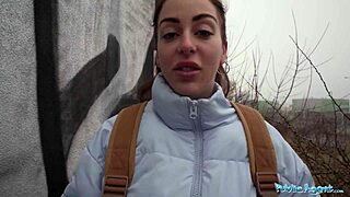 Does she really take his big cock all the way down after losing that simple public game?