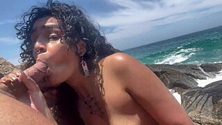 oh man i cant believe this 18 year old brazilian married chick is hookin up with her lover on barra da tijuca beach