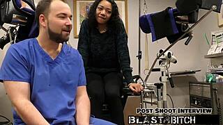 Yasmine Woods delivers intense blowjob before getting pounded in doggystyle with vibrator play on her natural tits and ass in backstage POV