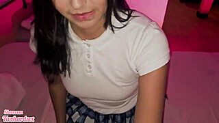 College Stepsister Takes Extreme Cumshot Inside Her Cute Pregnant Pussy During Doggystyle and Bent Over Creampie Action