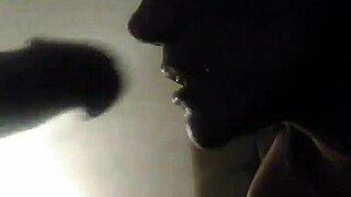 He grabbed her head and fucked her mouth with his big cock. 