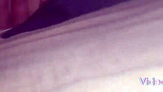 Wife cuckolds husband with new friend in homemade threesome for St. Valentin.