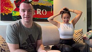 Behind the Scenes with Latina Milf Mariana Sandoval and Muscular Andres Acosta in Shower Interracial Backstage with Big Tits and Fake Boobs