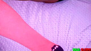 i want you to watch me play with myself as horny ebony babe fingers big tits and pov pussy in homemade solo session