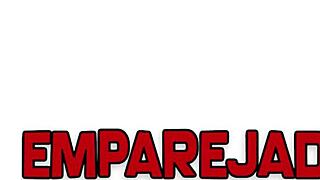 Brunette European licks big cock before outdoor couple pornstar action