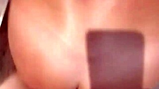 Monika fox with long hair and big fake tits gives fast blowjob and sex to lover in hallway 