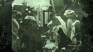 Vintage very old grannies felt horny in a mature threesome with hairy group action from retro times