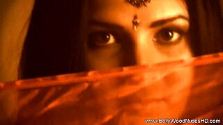 Noticing her exotic beauty in teasing striptease with naked dancing and sensual music