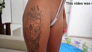 Hey, check out this very slim Brazilian cutie Karina Rose handling huge dicks in DAP pissing anal ATM 4on1 action.