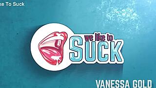 Amateur Blonde Sucks Cock With Teasing Lick And Handjob In Bedroom Close Up