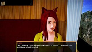 Intriguing redhead teen 18+ with small tits in new family game